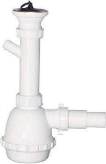 Σιφώνι Lamaplast Μονού Νεροχύτη με Λιποσυλλέκτη 35mm