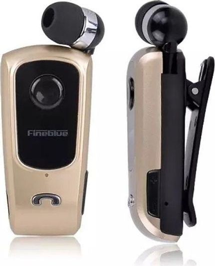 Bluetooth Handsfree Fineblue F920 In-ear Ακουστικό Πέτου Χρυσό