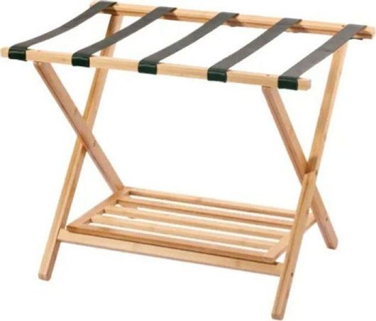 Μπαγκαζιέρα Ξενοδοχείου Sidirela Ξύλινη Αναδιπλούμενη 66x41xΥ51.5cm Καφέ