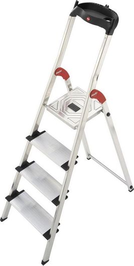 Σκάλα Hailo Αλουμινίου 3+1 Σκαλιά