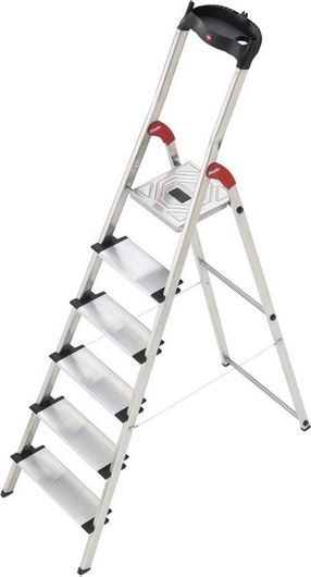 Σκάλα Hailo XXL Easy Clix Αλουμινίου 5+1 Σκαλιά 80cm