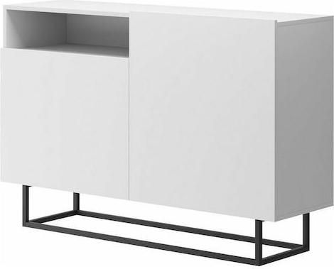 Μπουφές LH Home Furniture από Ξύλο & Μέταλλο Λευκός 120x37x82cm