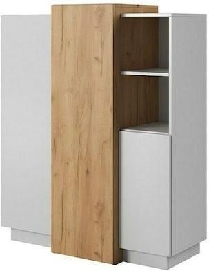 Μπουφές LH Home Furniture από Ξύλο 3D Λευκό / Golden Craft 110x45x133cm