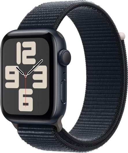 Apple Watch SE 2023 40mm GPS Aluminium Case & Silicone Sport Loop Midnight Black