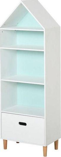 Βιβλιοθήκη Δαπέδου Ξύλινη 50x30x142cm Λευκό