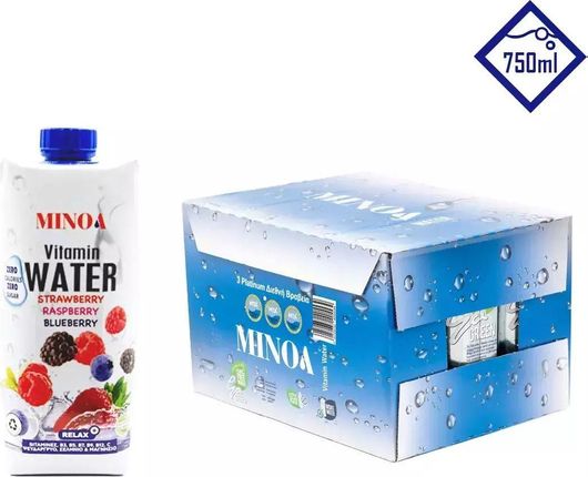 Βιταμινούχο Νερό Minoa Water Relax 12x0.75lt