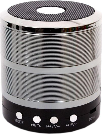 WS-887 Ηχείο Bluetooth 3W με Ραδιόφωνο & Διάρκεια Μπαταρίας έως 6 ώρες Ασημί