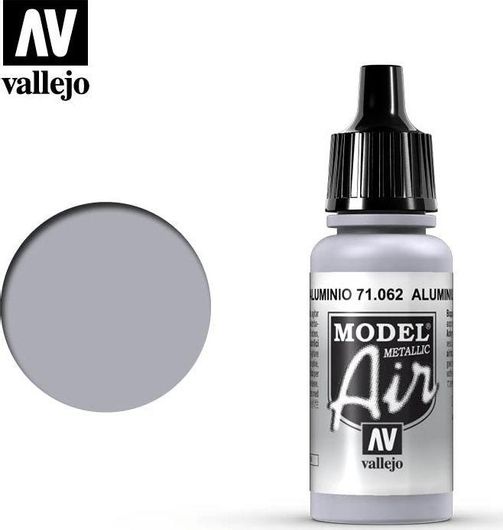 Χρώμα Μοντελισμού Acrylicos Vallejo Model Air 17ml Aluminum Metallic #71062