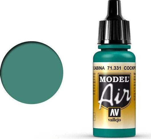 Χρώμα Μοντελισμού Acrylicos Vallejo Model Air 17ml Cockpit Emerald Green “Faded” #71331