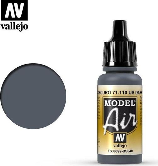 Χρώμα Μοντελισμού Acrylicos Vallejo Model Air 17ml Dark Grey #71110