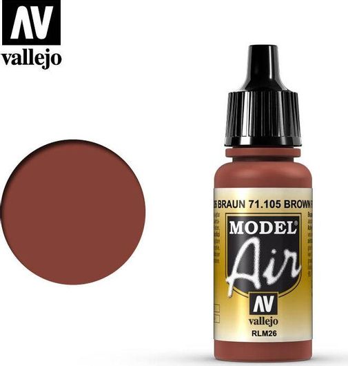 Χρώμα Μοντελισμού Acrylicos Vallejo Model Air 17ml Brown RLM26 #71105