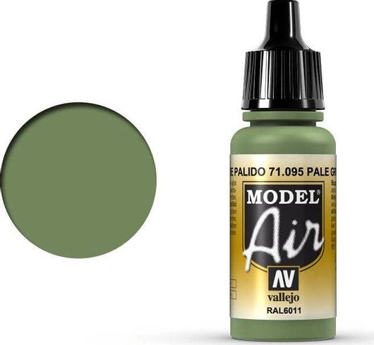 Χρώμα Μοντελισμού Acrylicos Vallejo Model Air 17ml Pale Green #71095