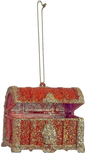 Χριστουγεννιάτικο Στολίδι JK Home Decoration Μπαουλάκι 7cm Κόκκινο