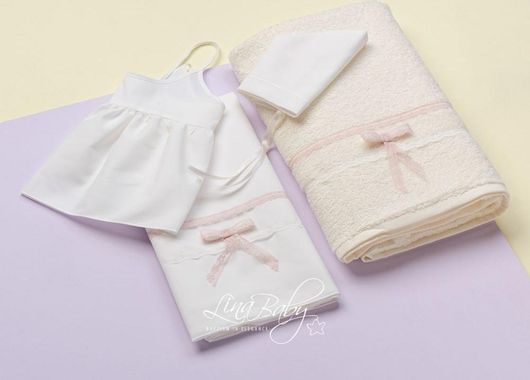 Λαδόπανο Lina Baby Κλαίρη για Κορίτσι Σετ 6τμχ Εκρού