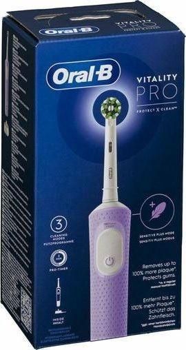Oral-B Vitality Pro Protect X Clean Ηλεκτρική Οδοντόβουρτσα με Αισθητήρα Πίεσης Lilac Mist