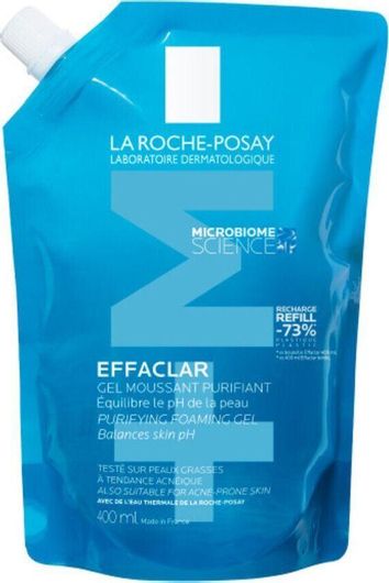 Gel Καθαρισμού Προσώπου La Roche Posay Effaclar Refill για Ακνεϊκές Επιδερμίδες 400ml