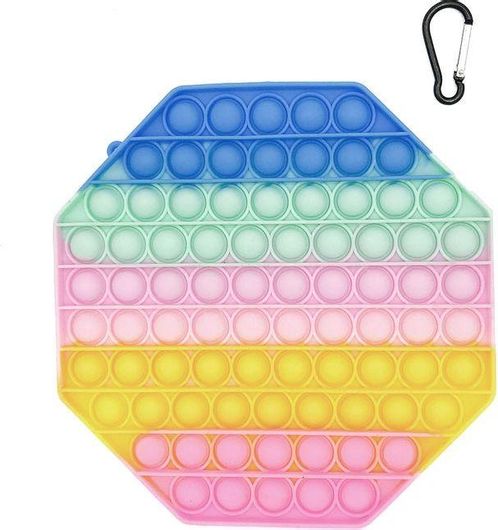 Pop It Fidget Οκτάγωνο 20cm Πολύχρωμο