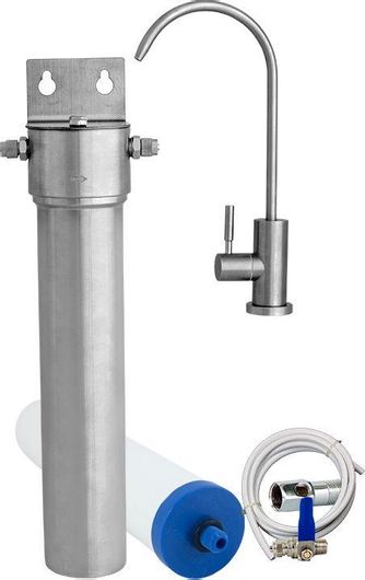 Συσκευή Φίλτρου Νερού Primato AquaCera HIS Κάτω Πάγκου / Κεντρικής Παροχής Μονή με Βρυσάκι με Ανταλλακτικό Φίλτρο AquaCera CeraMetix 0.2 μm