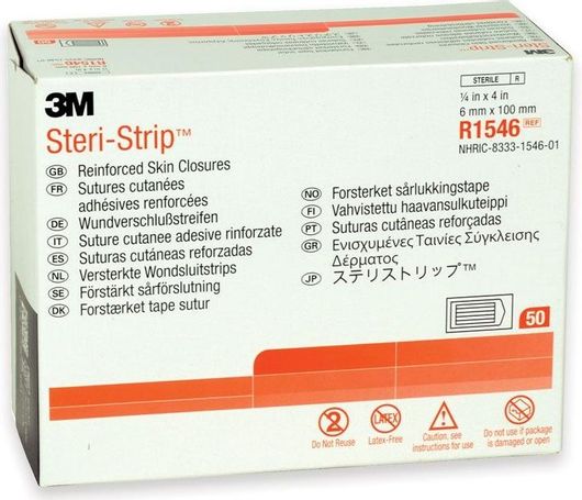 Αυτοκόλλητο Επίθεμα 3M Αποστειρωμένα Steri-Strip 100x6mm 500τμχ
