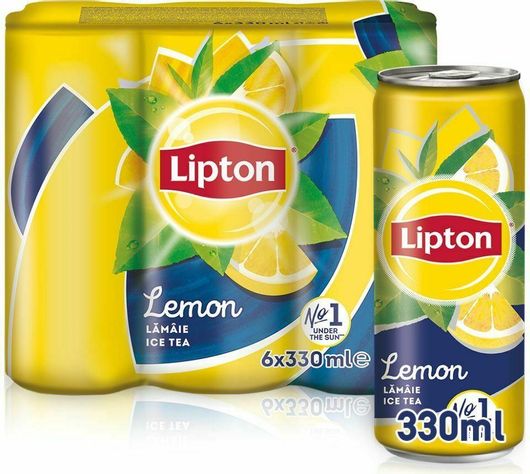 Ice Tea Lipton Κουτί Λεμόνι Χωρίς Ανθρακικό Χωρίς Ζάχαρη 6x330ml