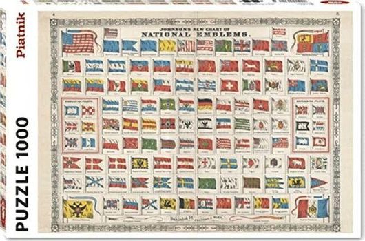 Puzzle National Flags 2D 1000 Κομμάτια