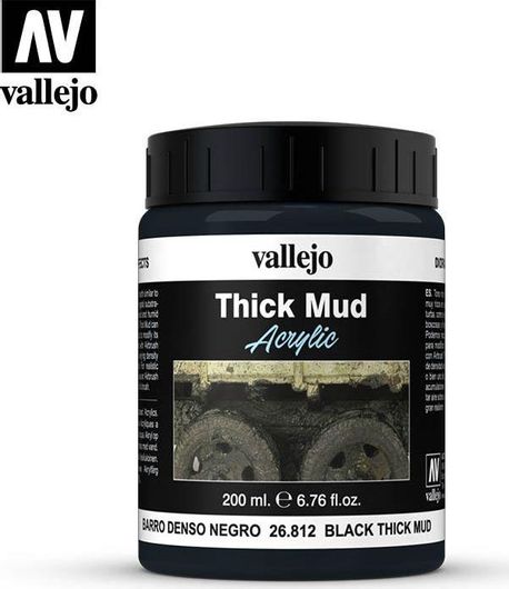 Χρώμα Μοντελισμού Acrylicos Vallejo Diorama Effects 200ml Black Mud #26812