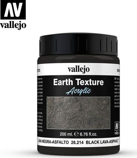 Χρώμα Μοντελισμού Acrylicos Vallejo Diorama Effects 200ml Black Lava-Asphalt #26214