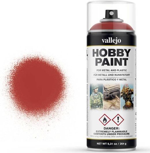 Χρώμα Μοντελισμού Acrylicos Vallejo Hobby Paint Spray 400ml Scarlet Red #28016