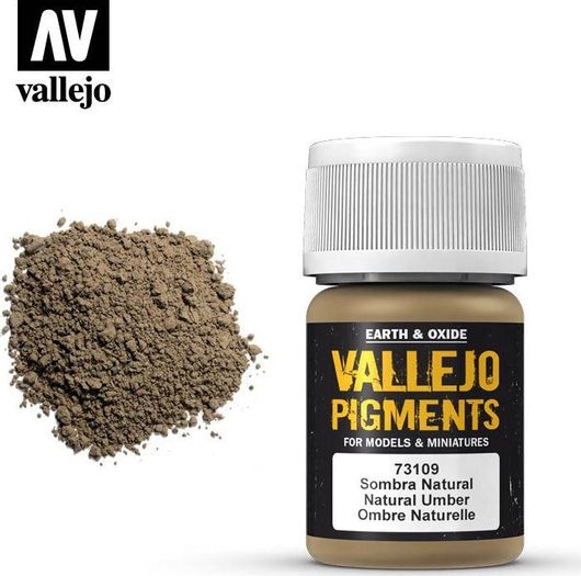 Χρώμα Μοντελισμού Acrylicos Vallejo Pigments 35ml Natural Umber #73109