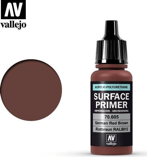 Χρώμα Μοντελισμού Acrylicos Vallejo Surface Primer 17ml German Red Brown #70605