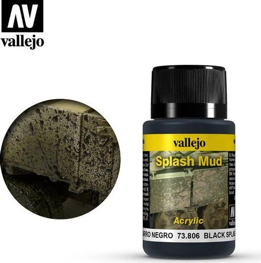 Χρώμα Μοντελισμού Acrylicos Vallejo Weathering Effects 40ml Black Splash Mud #73806