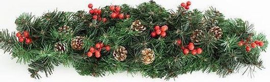 Χριστουγεννιάτικη Γιρλάντα Eurolamp Πλαστική Πράσινη 80x48cm