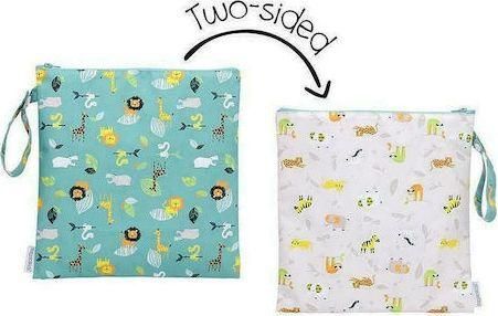 Παιδική Τσάντα Βόλτας Flapjackkids Zoo Αδιάβροχη Διπλής Όψης Γκρι
