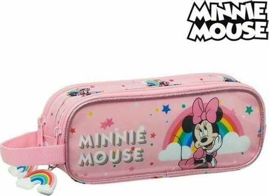 Safta Minnie Mouse Κασετίνα με 2 Θήκες Ροζ