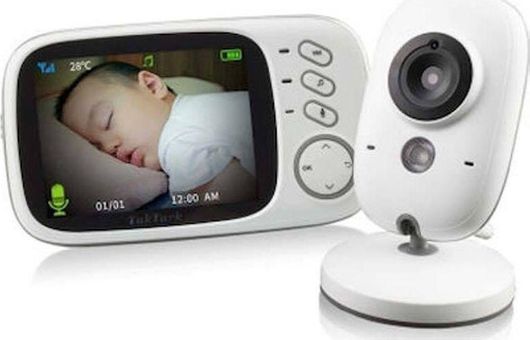 Factory Ασύρματη Ενδοεπικοινωνία Μωρού με Κάμερα & Οθόνη 3.2" , Αμφίδρομη Επικοινωνία & Νανουρίσματα