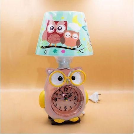 Παιδικό Φωτιστικό Πορτατίφ Κουκουβάγια Ροζ 10cm