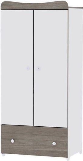 Παιδική Ντουλάπα Lorelli Coffee Exclusive Δίφυλλη 82x57x173cm Λευκό