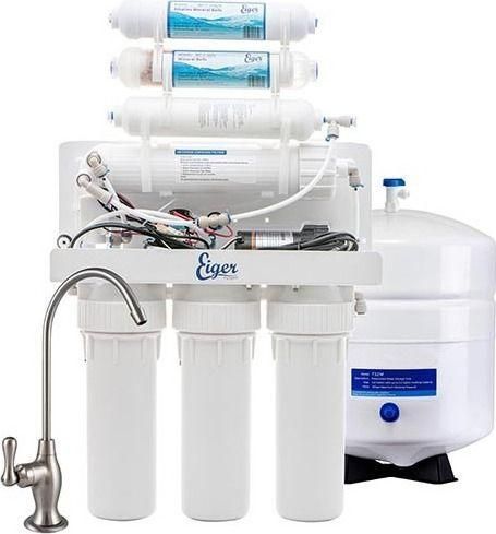 Σύστημα Φίλτρανσης Νερού Αντίστροφης Ώσμωσης RO 7 Σταδίων με Αντλία Eiger