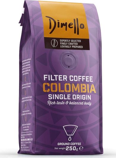 Καφές Φίλτρου Dimello Arabica Colombia 250gr