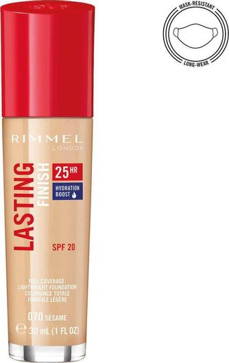 Foundation Rimmel Lasting Finish 25H SPF20 070 Sesame 30ml