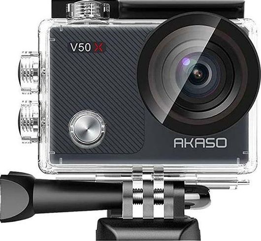 Action Camera Akaso V50X New Version 4K Ultra HD Υποβρύχια με WiFi με Οθόνη 2" Μαύρο
