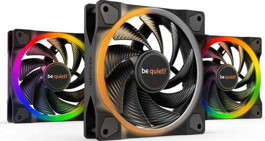 Case Fan Be Quiet Light Wings High Speed 120mm με ARGB Φωτισμό & Σύνδεση 4-Pin PWM 3τμχ Μαύρο
