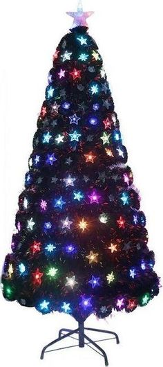 Χριστουγεννιάτικο Δέντρο 259458 Στολισμένο με Μεταλλική Βάση & Φωτισμό LED 180cm Πράσινο