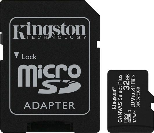 Κάρτα Μνήμης Kingston Canvas Select Plus microSDHC UHS-I 32GB με Αντάπτορα