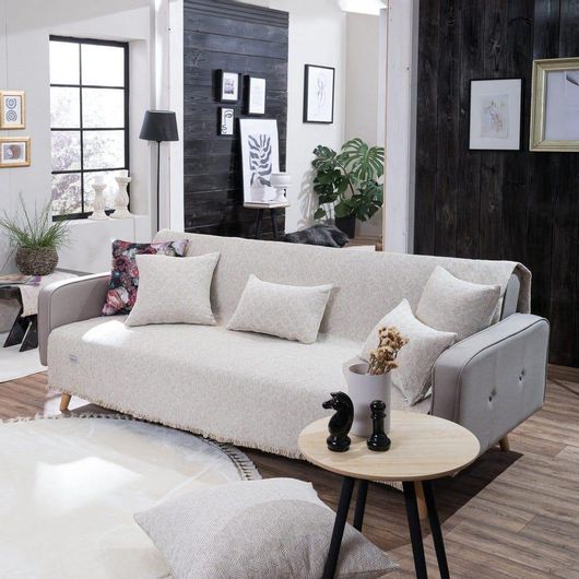 Ριχτάρι Teoran Harlem 1 Ακρυλικό Διθέσιου Καναπέ 180x250cm Εκρού 