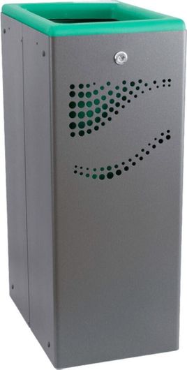 Επαγγελματικός Κάδος Απορριμμάτων Jofel Ανακύκλωσης Μεταλλικός Ανθρακί / Πράσινο 40lt