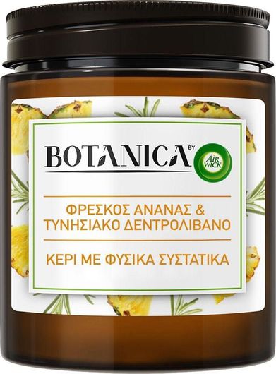 Αρωματικό Κερί Airwick Botanica Βάζο Ανανάς & Τυνησιακό Δεντρολίβανο 205gr