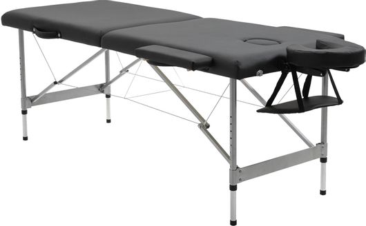 Κρεβάτι Μασάζ Φυσικοθεραπείας Homcom Πτυσσόμενο 186x71x62-83cm Μαύρο