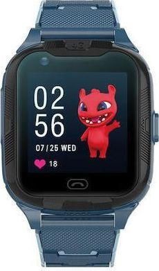 Smartwatch Maxlife for Kids GPS Plastic Case Black & Silicone Strap Blue