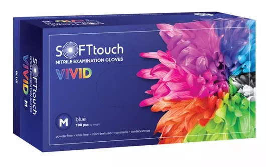 Γάντια Νιτριλίου Bournas Medicals Touch Vivid Χωρίς Πούδρα 100τμχ Μπλε